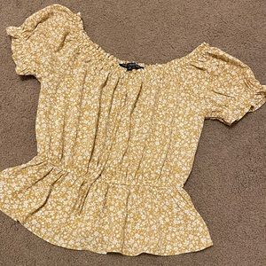 Floral peplum top